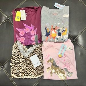 Girls Four Pack Set of Shirts NWT